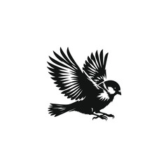 sparrow silhouette art illustration