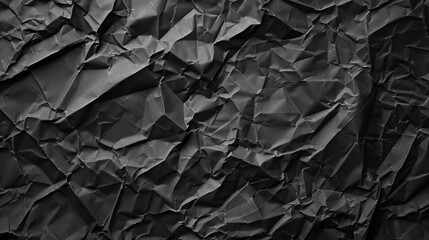 Crumpled dark paper background illustration generared by ai