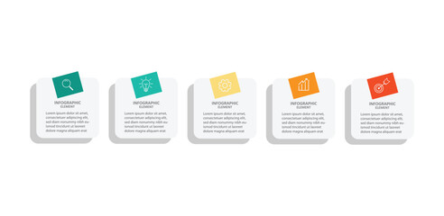 Infographic template desain business 