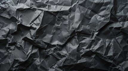 Crumpled dark paper background illustration generared by ai