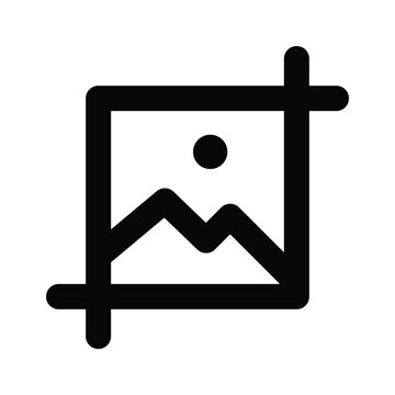 Image crop icon design in modern style