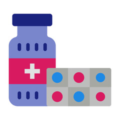 Obraz premium Pills Flat icon