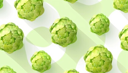 Fototapeta premium Seamless tileable texture pattern of fresh broccoli vegetable for versatile design projects