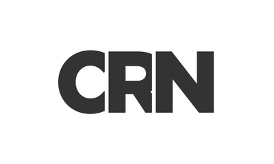 CRN logo design template with strong and modern bold text. Initial based vector logotype featuring simple and minimal typography. Trendy company identity.