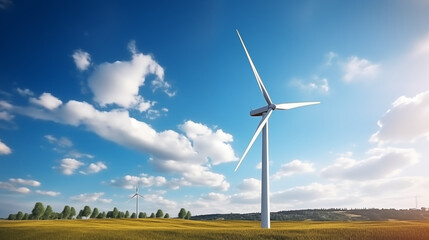 Fototapeta premium Renewable Energy: Wind Turbines Harnessing Nature's Power