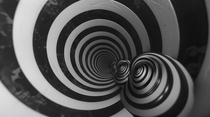 Obraz premium Black and white spiral.