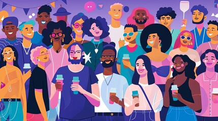 Diverse Group of Friends at a Social Gathering