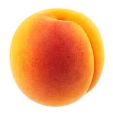 Apricot isolated on transparent background.