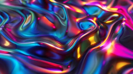 Obraz premium Holographic gradient background illustration generated by ai