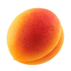 Apricot isolated on transparent background.