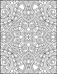 Hand- Drawn Mandala Coloring Page | Mandala Coloring Page For Adults | Floral Mandala Coloring Page