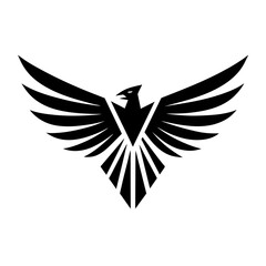 eagle silhouette vector art illustration