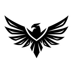 eagle silhouette vector art illustration