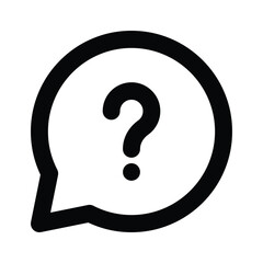 Question mark sign solid vector in trendy style
