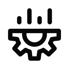 Well designed creative icon of productivity, efficiency vector design