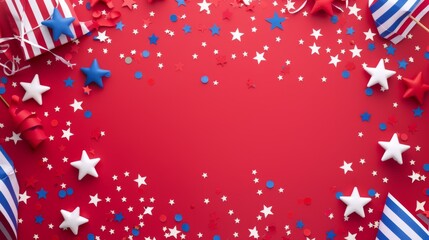 Obraz premium Usa holidays celebration background. Illustration generated by ai