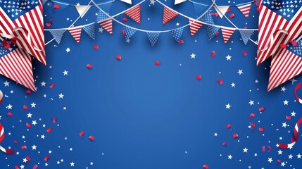 Obraz premium Usa holidays celebration background. Illustration generated by ai