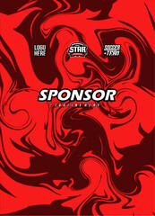 Red abstrRed abstract Pattern jersey  for sublimation sport t shirt design