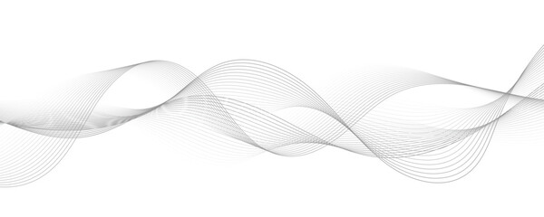 Abstract vector modern background with grey wavy lines and particles. EPS10