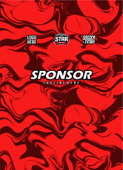 Red abstrRed abstract Pattern jersey  for sublimation sport t shirt design