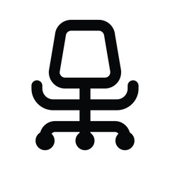 Office chair vector design isolated on white background