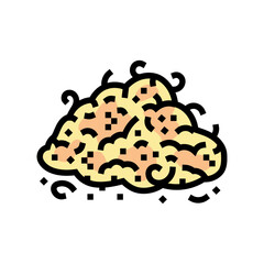 sawdust wood pellets color icon vector. sawdust wood pellets sign. isolated symbol illustration