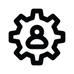 User management icon design, isolated on white background