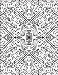 Hand- Drawn Mandala Coloring Page | Mandala Coloring Page For Adults | Floral Mandala Coloring Page