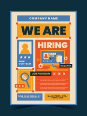 Vintage Job Vacancy Poster Template