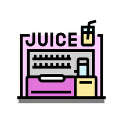 juice bar street food cafe color icon vector. juice bar street food cafe sign. isolated symbol illustration