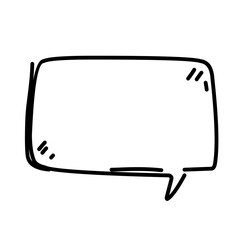 hand drawn bubble speech