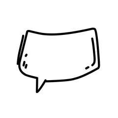 Naklejka premium hand drawn bubble speech