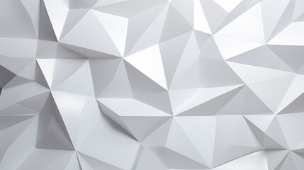 Abstract minimalist geometric triangle lowpoly mosaic pattern. White triangular abstract background.