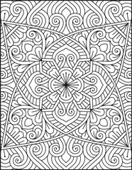 Hand- Drawn Mandala Coloring Page | Mandala Coloring Page For Adults | Floral Mandala Coloring Page