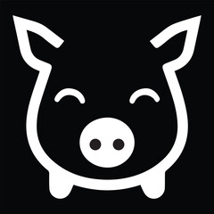Fototapeta premium Pig logo and symbol vector illustration