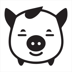 Pig logo and symbol vector illustration