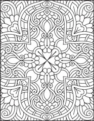 Hand- Drawn Mandala Coloring Page | Mandala Coloring Page For Adults | Floral Mandala Coloring Page