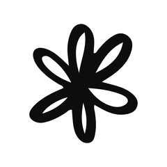 simple black flower element
