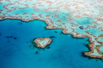 Great barrier reef heart iconic view