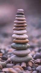 Fototapeta premium Serene Stone Stack
