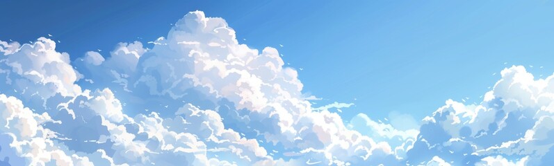 Fluffy cloud sky background
