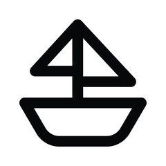 Carefully crafted trendy icon of yacht, business travel vector