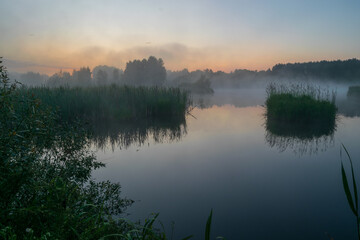 sunrise over the river