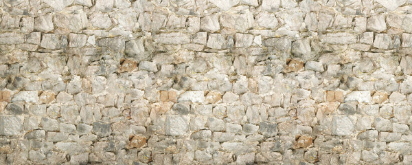 Texture of a stone wall. Old castle stone wall texture background. Stone wall as a background or texture. Old building Brick wall. 3D Rendering