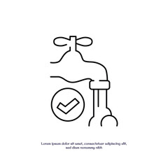 waterproof concept thin outline icon vector design good for web and mobile app