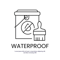 waterproof concept thin outline icon vector design good for web and mobile app