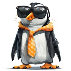 Naklejka premium Penguin business casual fashion