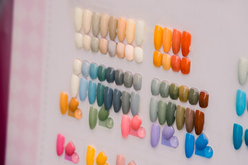 A color chart with many different colors is displayed