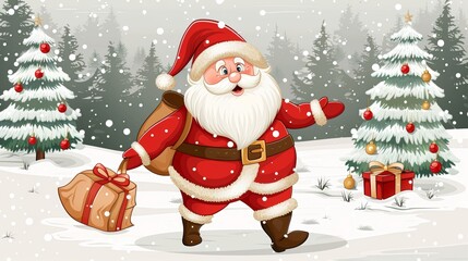 Festive secret santa poster wishing merry christmas and happy new year with ample room for messages