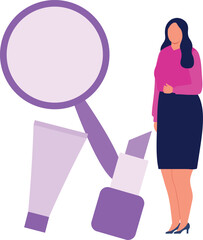 The female is standing.